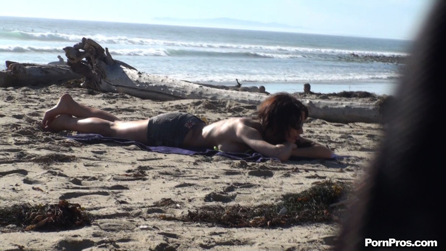 amateur threesome Latina Beach Slut Violation