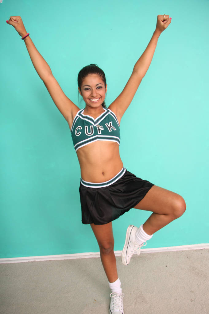 Hot Horny Latina Cheerleader - hot cheerleaders Naughty cheerleader Ruby Reyes does her sexy routine and  fucks her